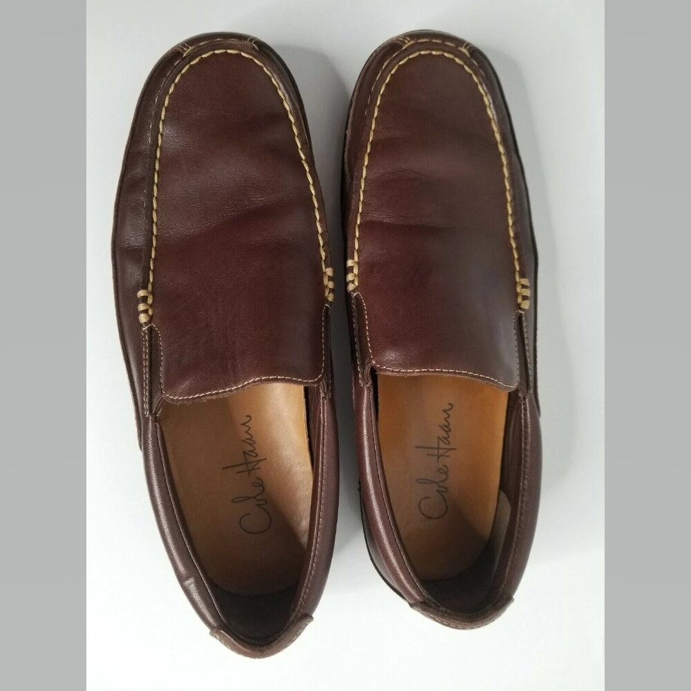 Cole Haan Mens Shoes Loafer 8 M Tucker Venetian Slip on Brown Leather C04059